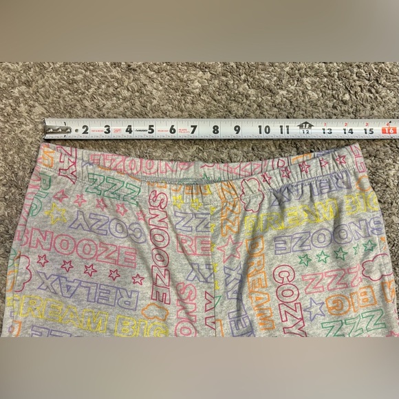 Joyspun Colorful Graphic Text Short Sleeve Pajamas 2 Pc Sleep Set Women’s Small - Picture 8 of 9